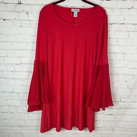 Carmen Marc Valvo Red Dress NWOT - Picture 1 of 4